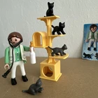 Playmobil 5822 Vet Figure And Cats With Tree Used. Price: $10.95.