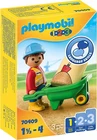 Original Playmobil 1.2.3 - 70409 Worker With Wheelbarrow New. Price: $17.48.