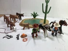 Playmobil 3801 Watering Hole Complete Set Western, Cowboy, Longhorn, Retired 94 Used. Price: $49.95.