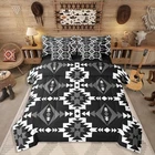 Western Aztec Sheet Sets 7 Piece, Native American Navajo Queen Black Grey White New. Price: $53.91.