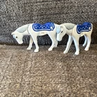 Playmobil 4258 Royal Wedding Carriage Playset Replacement Horses Blue Blanket Used. Price: $19.99.