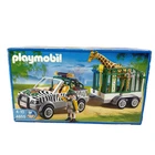 Rare Playmobil 4855 Zoo Car Jeep Trailer Giraffe Geobra 2009 Brand New Sealed. Price: $83.37.