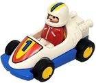 1993 Playmobil Geobra 6711 Race Car & Driver With Helmet Toy White Blue #1 Used. Price: $8.49.