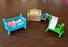 Playmobil Victorian Mansion Nursery Cradle Changing Table Tub Baby Crib/bed Vtg Used. Price: $19.99.