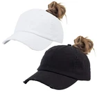 Eohak Ponytail Baseball Hat Distressed Retro Washed Women Twill Black White New. Price: $24.34.