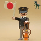 Playmobil Figure Man-train Station Boss-railway Worker-viewer Used. Price: $12.14.