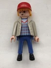 Playmobil City Life School Bus Driver Figure 5680 Plaid Shirt Vest Red Hat Used. Price: $6.00.