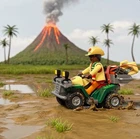 Playmobil 4176 Dinosaur Expedition Explorer Quad Complete With Box Used. Price: $19.99.