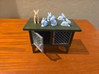 Vtg Miniature Playmobil Hutch With Rabbits Purchased Germany Used. Price: $9.00.