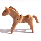 Vintage 1974 Lyra Geobra Playmobil 4" Solid Brown Horse Figure With Saddle Used. Price: $7.99.