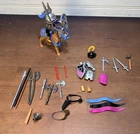 Playmobil Medieval King Blue Knight Figure On Horse W/shield Sword & Accessories Used. Price: $20.00.