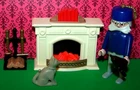 Vintage Playmobil Victorian Fireplace & Tools, Cat, Grandpa, Books Dollhouse Lot Used. Price: $17.99.