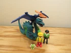 Playmobil Lot 3155 Viking Sea Serpent 2001 + 4173 Pteradactyl People Used. Price: $34.00.