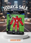 ( 1)SHIP 24 Hours: New-your Action Hero Red Robot Movable Arms/legs. 3+.. Price: $10.00.