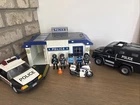 Playmobil Police Station Mini Motorcycle Jail 2 Vehicles 5 Figures Used. Price: $39.00.