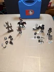 2X Playmobil Sets 5891 & 5888 Police Robber Knight Horse Weapons Case Used. Price: $15.00.