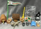 Retired Vintage Playmobil 3891 Market Cart Wine Seller Ox Wounded Knight Castle Used. Price: $39.99.
