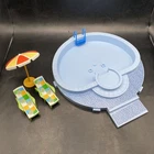 2003 Playmobil Pool Vacation Party Swimming Splash Pad Chairs Umbrella 5964 Used. Price: $9.85.