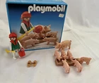 Playmobil 3566 Set With Farmer, Pigs, Accessories, Original Box Used. Price: $15.00.