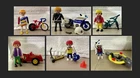 Playmobil Figures With Small Vehicles Used. Price: $6.00.