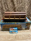 Vintage 1980 Playmobil Cargo Flatbed Train 4105 W Pipes & Box Used. Price: $100.00.