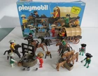 87 Pieces Vintage Playmobil Cowboy Super Deluxe Set #1004 Used. Price: $79.99.