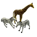Playmobil Giraffe & Zebra Animal Figures 3226721 Toy Set Brown White Plastic Used. Price: $15.00.