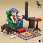Playmobil Room-living-grandpa-stove Fireplace-sofa Victorian Mansion Used. Price: $28.74.