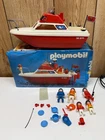 Vintage Playmobil #3498 1984 Motorboat Cruiser Family Captain W Box Used. Price: $55.00.