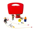 Playmobil 5651 City Action Rescue Fireman Chief Hoses Axes Pump Carry Case Used. Price: $10.00.