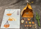Retired Vintage Playmobil 3871 Native Indian Teepee Family Papoose Western Set Used. Price: $74.99.