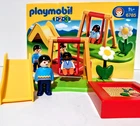 Playmobil 1.2.3 - Park Playground #6785 Missing One Child With Box Used. Price: $22.00.