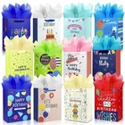 Mumululu 12 Pack Birthday Gift Bags With Ribbon Handle Tissue Paper Funny... New. Price: $18.42.
