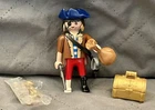 Playmobil Peg Leg Pirate W/ Hat-gun-sword-bag Of Loot & Treasure Chest Gold Used. Price: $24.99.
