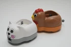 Playmobil 1.2.3 Train Replacement Animals Chicken, White Cat Used. Price: $14.99.