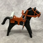 Playmobil Calvary Black Horse, Brown Saddle, Bedroll & Rifle Western Theme Used. Price: $15.99.
