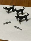Veg Playmobil Pack Of Black Wolf Coyote Hunting Dog Lot With Fish Open Mouth Used. Price: $19.95.