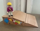 Vintage Playmobil Ramp And Skateboarder Figure Replacement Pieces Used. Price: $8.99.