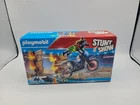 2021 Playmobil 70553 Stunt Show Motocross W/ Fiery Wall 26 Pcs New. Price: $25.00.