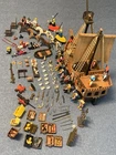Big 1974 Geobra Playmobil Ship 23 Figures + Horses Weapons Kings! Used. Price: $100.00.