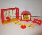 Playmobil Playground 3497 3308 3352 Swings Playhouse Teeter Totter Bench Used. Price: $20.00.