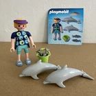 2008 Playmobil Dolphin Swimmer Trainer 5876 Toy Set: Complete Used. Price: $8.95.