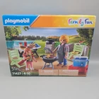 New Playmobil Family Fun Backyard Barbecue Outdoor Bbq Grill Set #71427 51 Pcs. Price: $29.99.