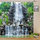 Yadshoti Waterfalls Shower Curtains Stone Rockery Landscapes Spring Green Pla... New. Price: $22.94.