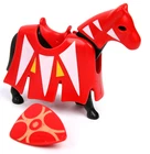 Playmobil Chevaliers Bouclier Set 5168 - Joust Black Horse Red Barding & Shield Used. Price: $10.95.
