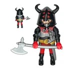 Playmobil 4633 Warrior Figure Red/black Axe Medieval Helmet Loose Used. Price: $6.20.