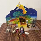 Playmobil Nativity Set 3996 & 3997 With Figures And Accessories Read Used. Price: $25.00.