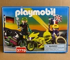 Vintage 1994 Playmobil Victory Motorcycle Racing Set #3779 - New Box. Price: $100.00.