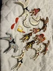 Playmobil Geobra Vintage Native American Indian & Horse 3"ACTION Figure 1974 Set Used. Price: $50.00.