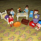 Playmobil Dollhouse Furniture & People Lot Of 25 Chairs Bed Baby Kids Vintage Used. Price: $25.00.